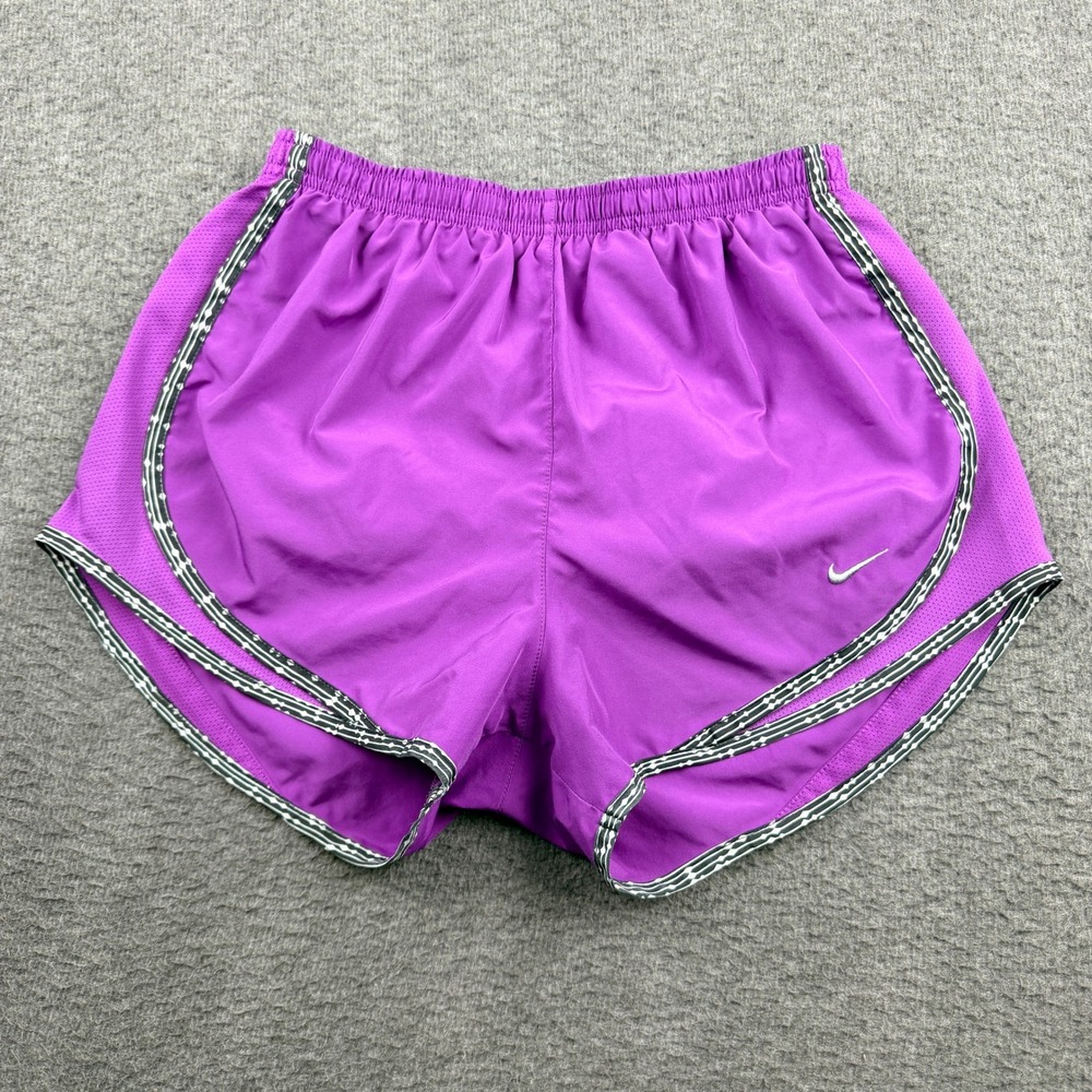 Nike Dri-FIT Tempo Running Shorts Purple Black White‎ Trim 624278-556 Women's S